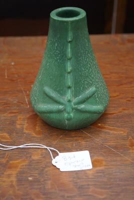 DOOR   POTTERY " DRAGONFLY" PATTERN 6" SIGNED SCOTT DRAVES