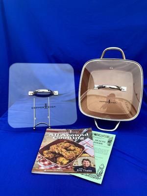COPPER CHEF 11â€ CASSEROLE/DUTCH OVEN AND GLASS PRESS