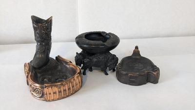 Antique Metal Ashtrays