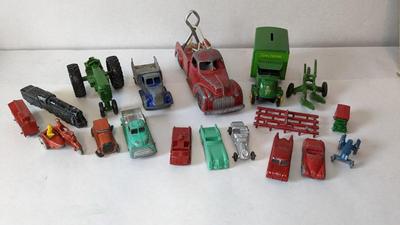 Hubley, Ertl, Toot, Tootsie, Midget, and Cast Toy Assortment