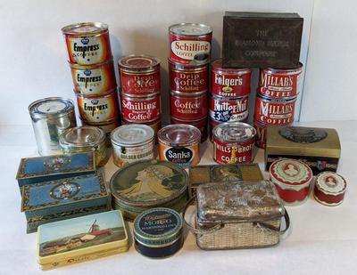 Tin and Cardboard Box Advertising Assortment