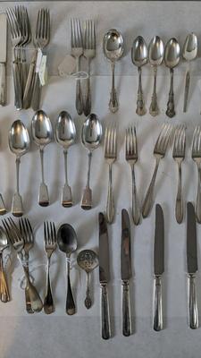 Large Silverplate Flatware Assortment