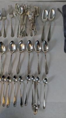 Large Silverplate Flatware Assortment