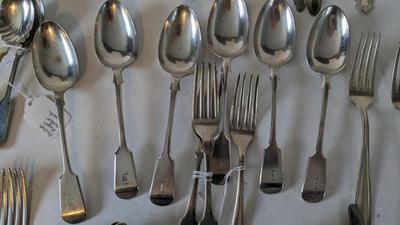 Large Silverplate Flatware Assortment