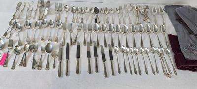 Large Silverplate Flatware Assortment