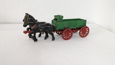 Cast Iron Arcade Toy Horse Drawn Toy