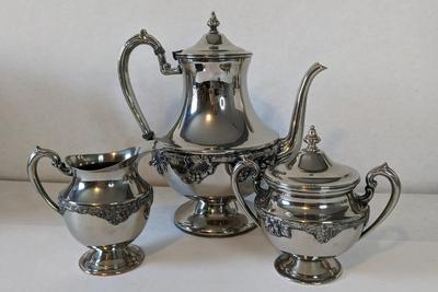Lehman Brothers Silver Plate Tea Service