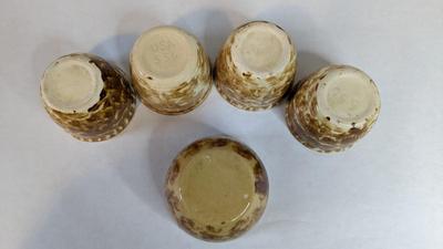 Small Spongeware Custard Bowls