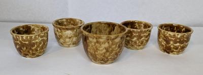 Small Spongeware Custard Bowls