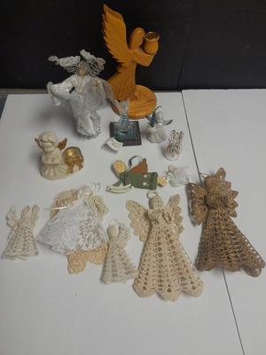 Angel figures and ornaments Glass blown March angel, wood angel and more