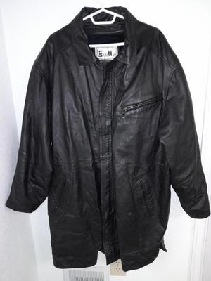 Exceed Men's genuine Leather black coat XL TALL