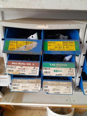 Metal hardware organizer with contents (1)