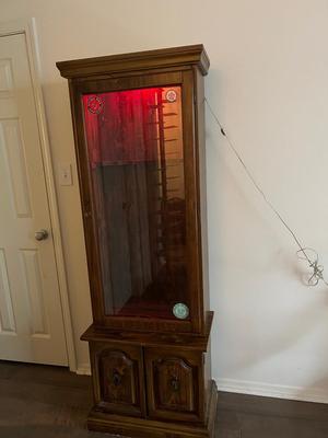 Wooden Gun Cabinet With Lock