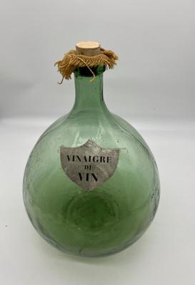 French Antique Large Demijohn Glass Bottle