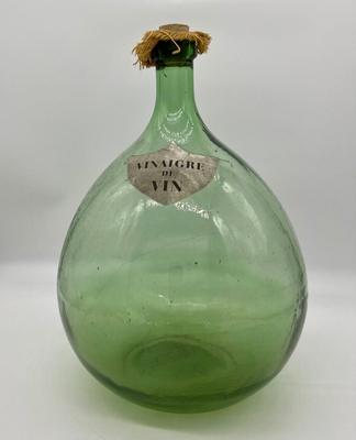 French Antique Large Demijohn Glass Bottle