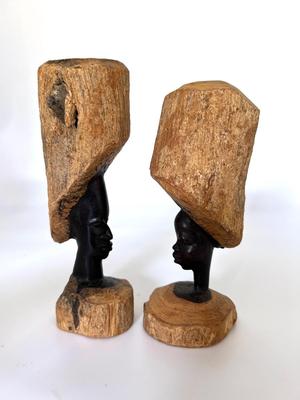 Makonde/African Mpingo Carving Pair