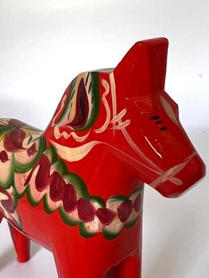 Nils Olsson Swedish Dala Horse Hand Crafted Painted Wood Sweden