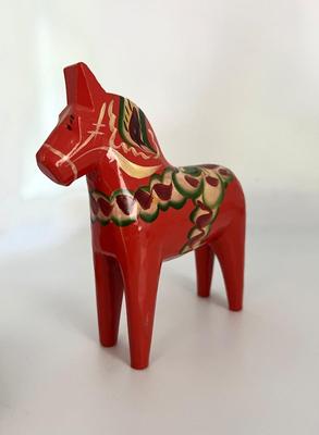 Nils Olsson Swedish Dala Horse Hand Crafted Painted Wood Sweden