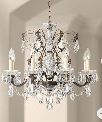 Schonbek Century Bronze 24" Wide Crystal Chandelier