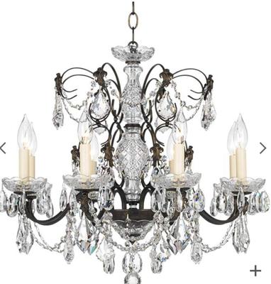 Schonbek Century Bronze 24" Wide Crystal Chandelier