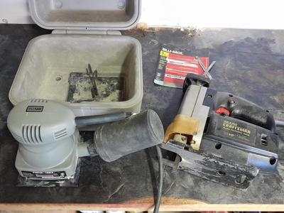 Porter Cable sander with Craftsman Jigsaw