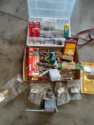 Lots of home repair hardware and small tools