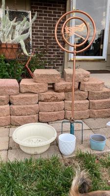 Spinning Copper Sprinkler and some Pretty Little pots