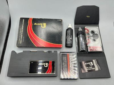Vintage Allsop 3 for VCR Head Tape Cleaner & Cassette Cleaner Sets