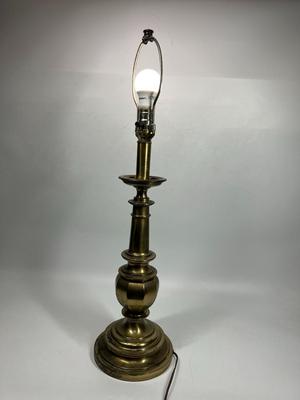VIntage Heavy Brass Mid Century Style Gold Table Lamp