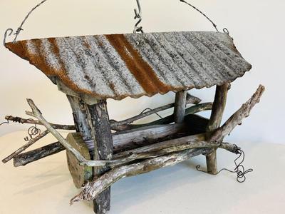 Large Hand Made Bird Feeder