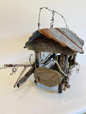 Large Hand Made Bird Feeder