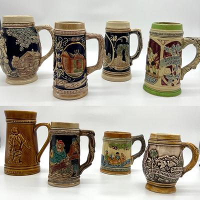 Vintage Steins- FALSTAFF, Germany, Japan