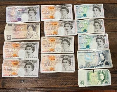Bank Of England 20, 10, 5 and 1 Pound Note Bill