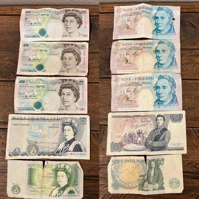 Bank Of England 20, 10, 5 and 1 Pound Note Bill