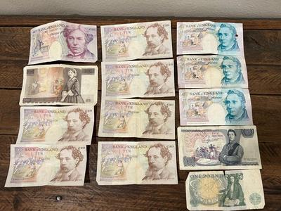 Bank Of England 20, 10, 5 and 1 Pound Note Bill