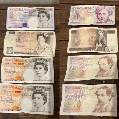 Bank Of England 20, 10, 5 and 1 Pound Note Bill