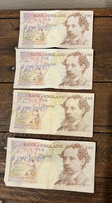Bank Of England 20, 10, 5 and 1 Pound Note Bill