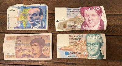 Collectible Bank Notes  France and Ireland