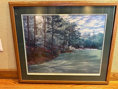 FRAMED PRINT OF THE 13TH HOLE AT AUGUSTA NATIONAL GOLF CLUB