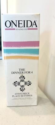 New 1988 Oneida Stainless Flatware Set - 20 Pieces