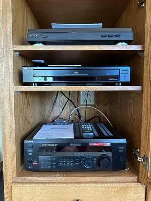 SONY 3 PIECE STEREO COMPONENT SYSTEM WITH SONY FLOOR SPEAKERS