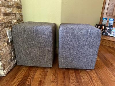 PAIR OF MATCHING OTTOMANS
