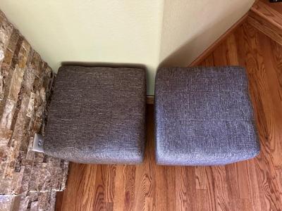 PAIR OF MATCHING OTTOMANS
