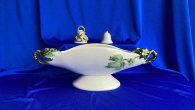 VINTAGE TOKAY HULL CANDLE STICK POTTERY DISH AND BELLS