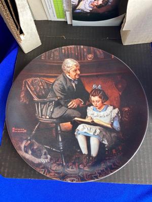 Decorative Norman Rockwell Plates and Tin