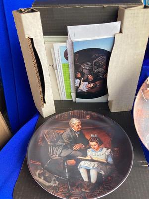 Decorative Norman Rockwell Plates and Tin