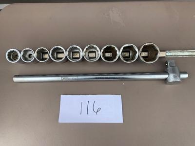 Misc 3/4â€ Drive Sockets and Breaker Bar