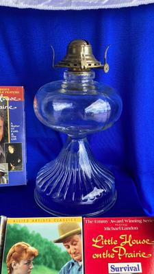 QUEEN ANNE OIL LAMP, VHS MOVIES WITH INNOCENCE AND A VINTAGE HIGH HEEL
