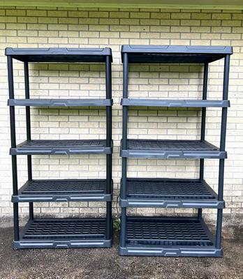 Two  Heavy Duty Black Shelves