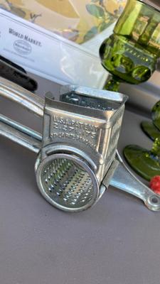 VINTAGE JUICER , GRATER AND GOBLETS